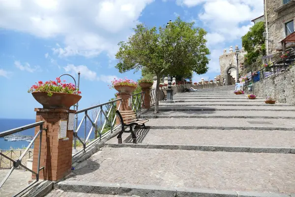 The stairway leading up to the gate of Agropoli's old town