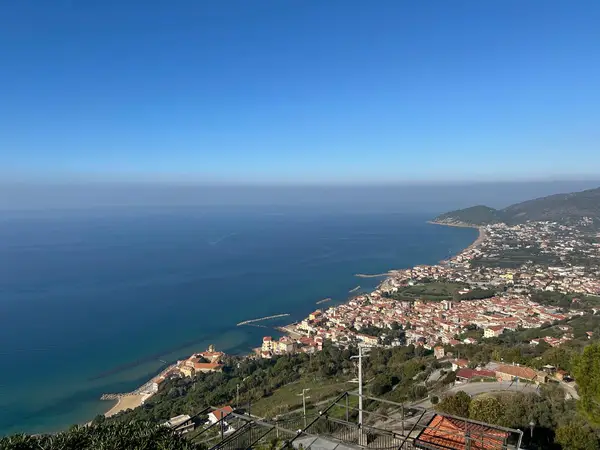 Santa Maria di Castellabate and the bay seen from the old village of Castellabate